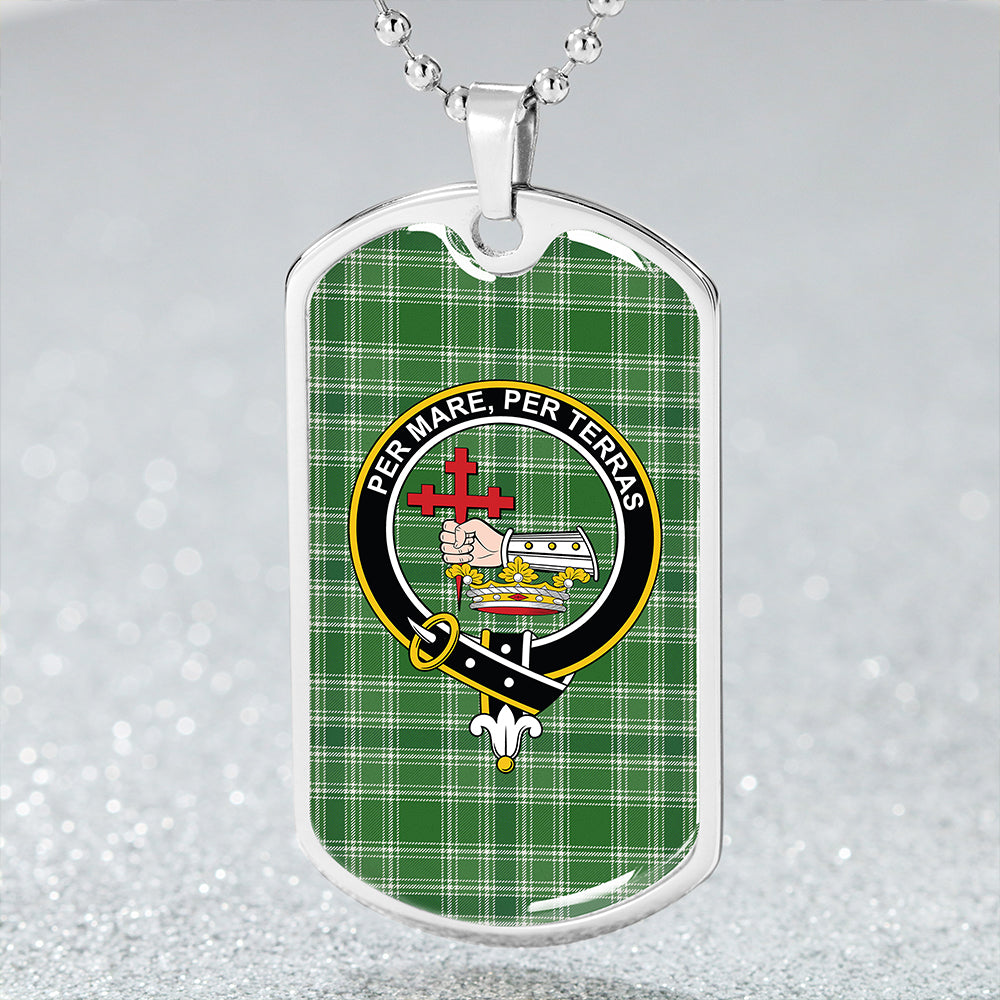 MacDonald Hunting (Donald Hunting) Ancient Clan Badge Classic Tartan Dog Tag Necklace