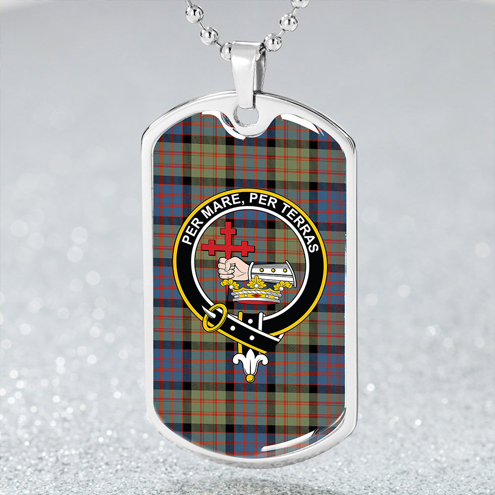 MacDonald #2 (Donald #2) Ancient Clan Badge Classic Tartan Dog Tag Necklace