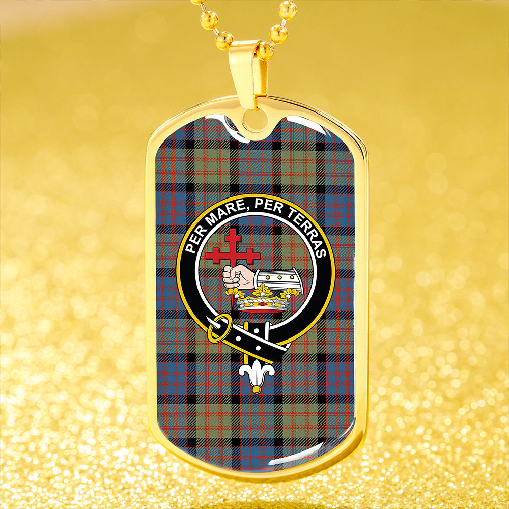 MacDonald #2 (Donald #2) Ancient Clan Badge Classic Tartan Dog Tag Necklace