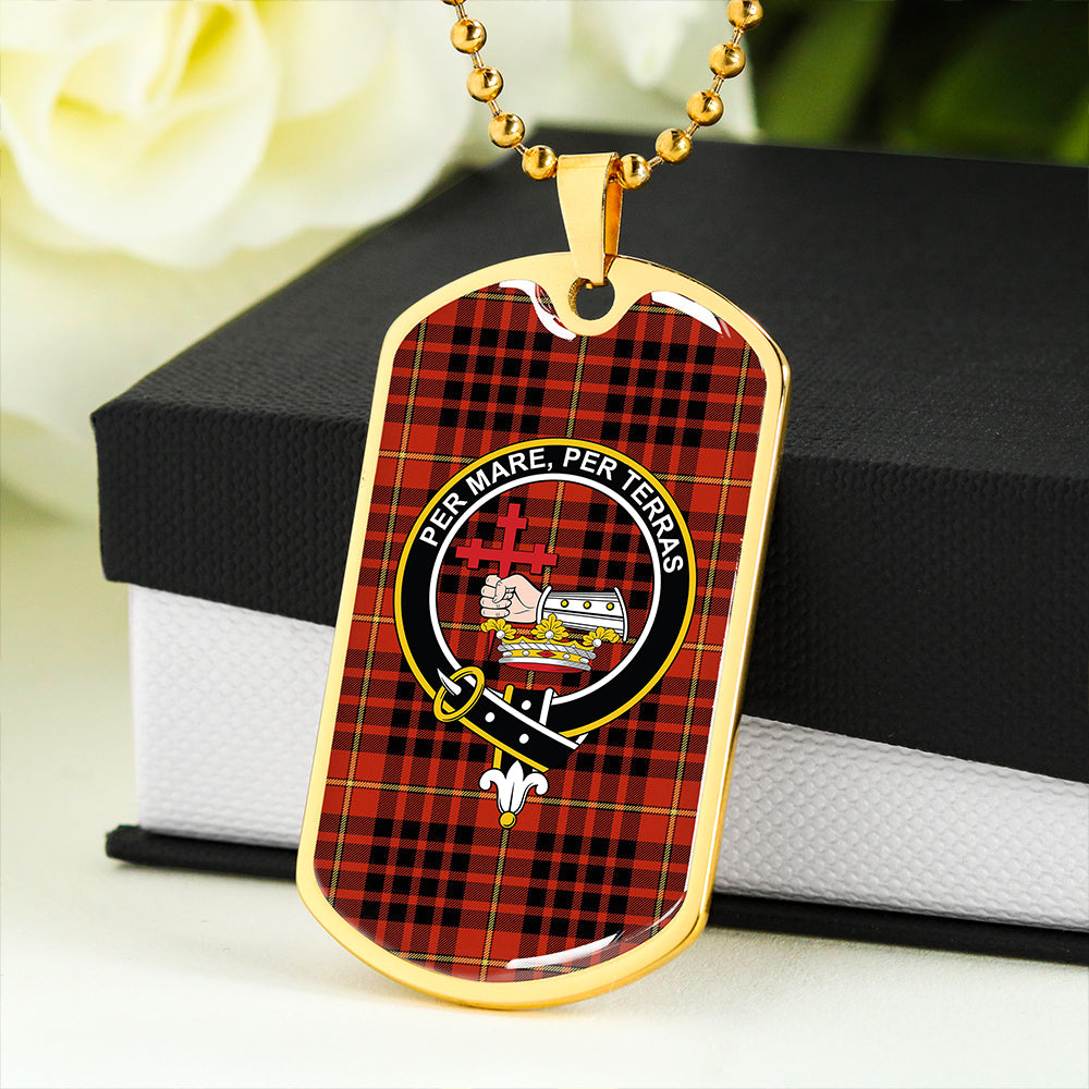MacDonald of Ardnamurchan (Donald of Ardnamurchan) Ancient Clan Badge Classic Tartan Dog Tag Necklace