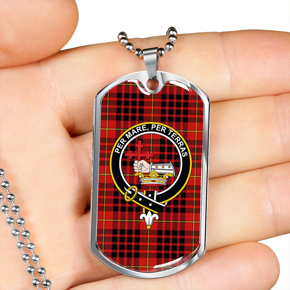 MacDonald of Ardnamurchan (Donald of Ardnamurchan) Modern Clan Badge Classic Tartan Dog Tag Necklace
