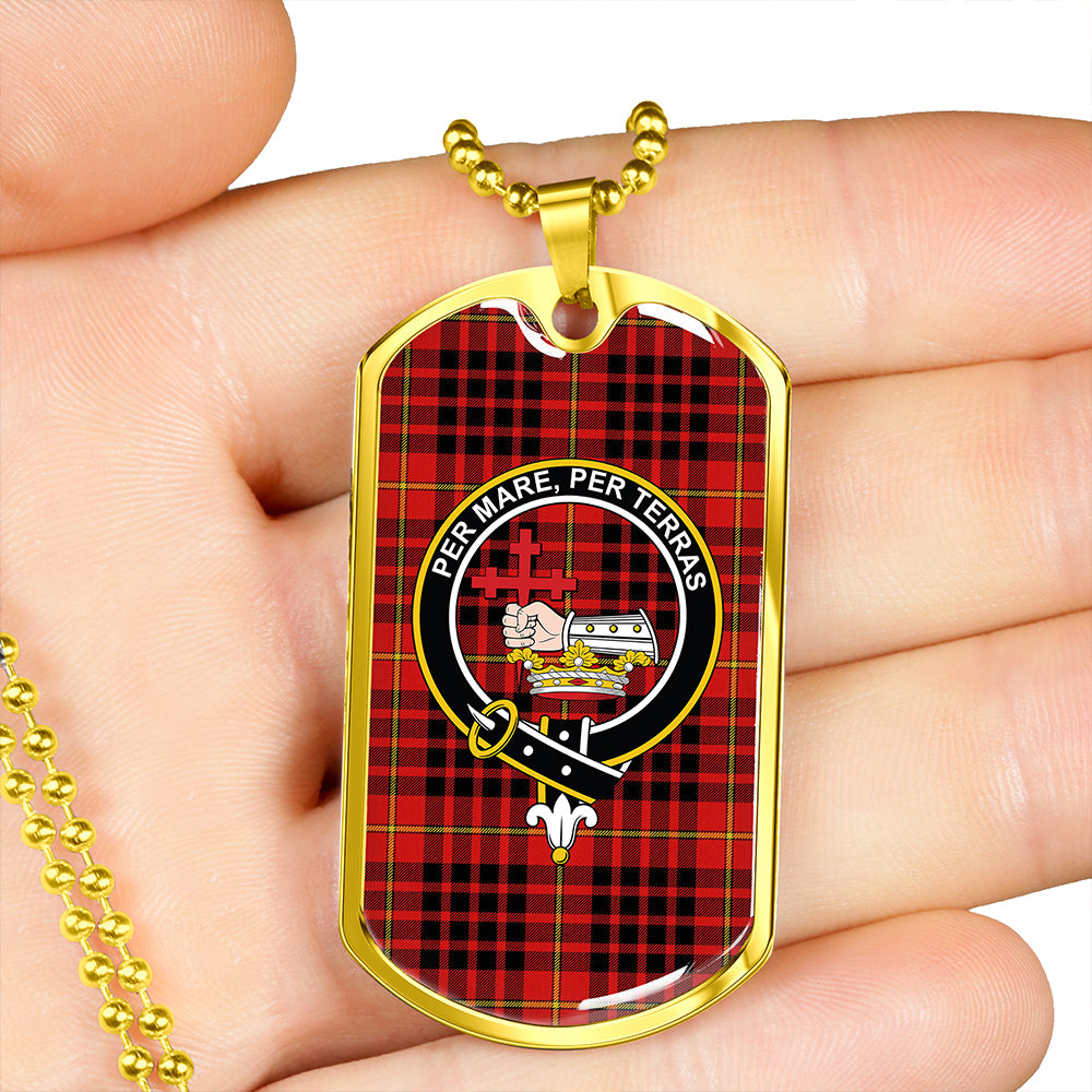 MacDonald of Ardnamurchan (Donald of Ardnamurchan) Modern Clan Badge Classic Tartan Dog Tag Necklace