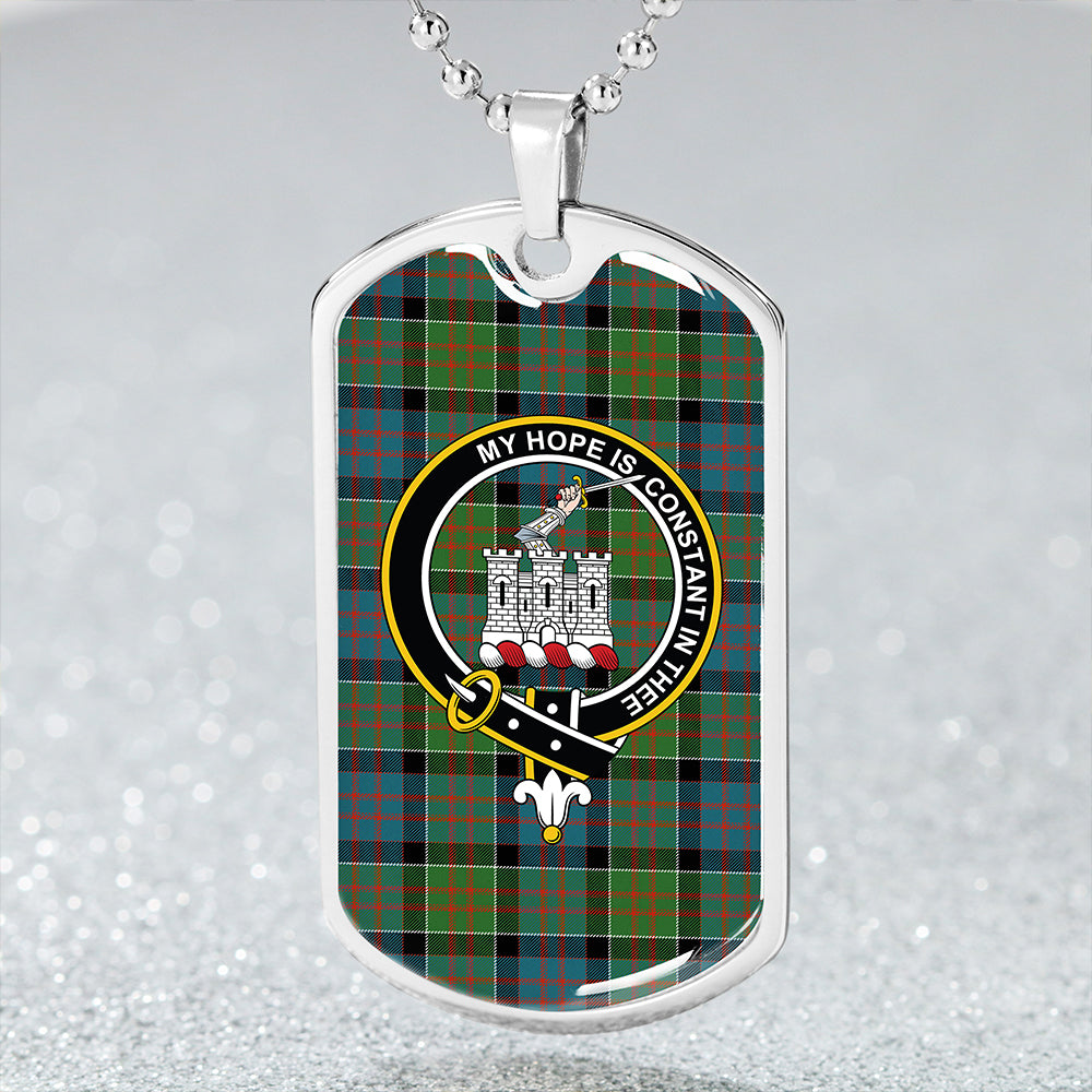 MacDonald of Clanranald #2 (Donald of Clanranald; #2) Ancient Clan Badge Classic Tartan Dog Tag Necklace