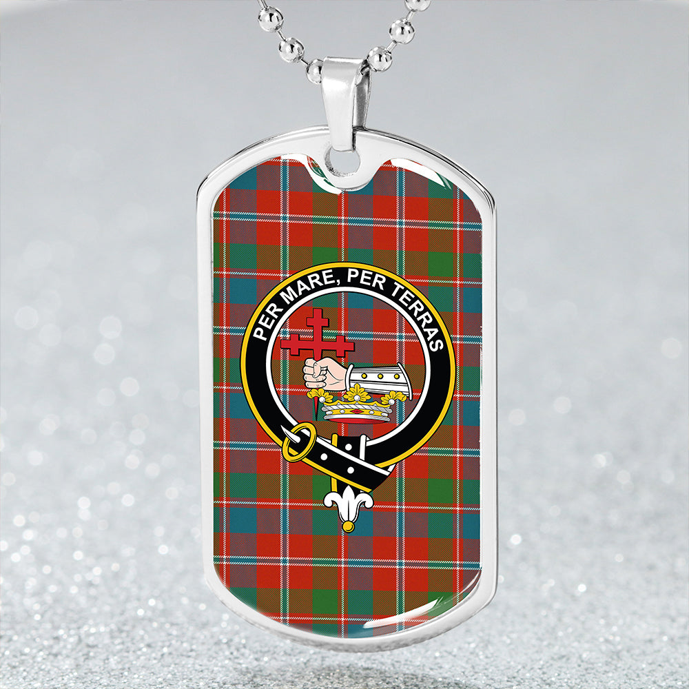 MacDonald of Glenaladale #2 (Donald Glenfinnan) Ancient Clan Badge Classic Tartan Dog Tag Necklace