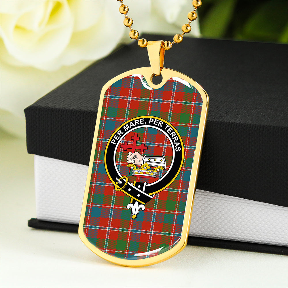 MacDonald of Glenaladale #2 (Donald Glenfinnan) Ancient Clan Badge Classic Tartan Dog Tag Necklace