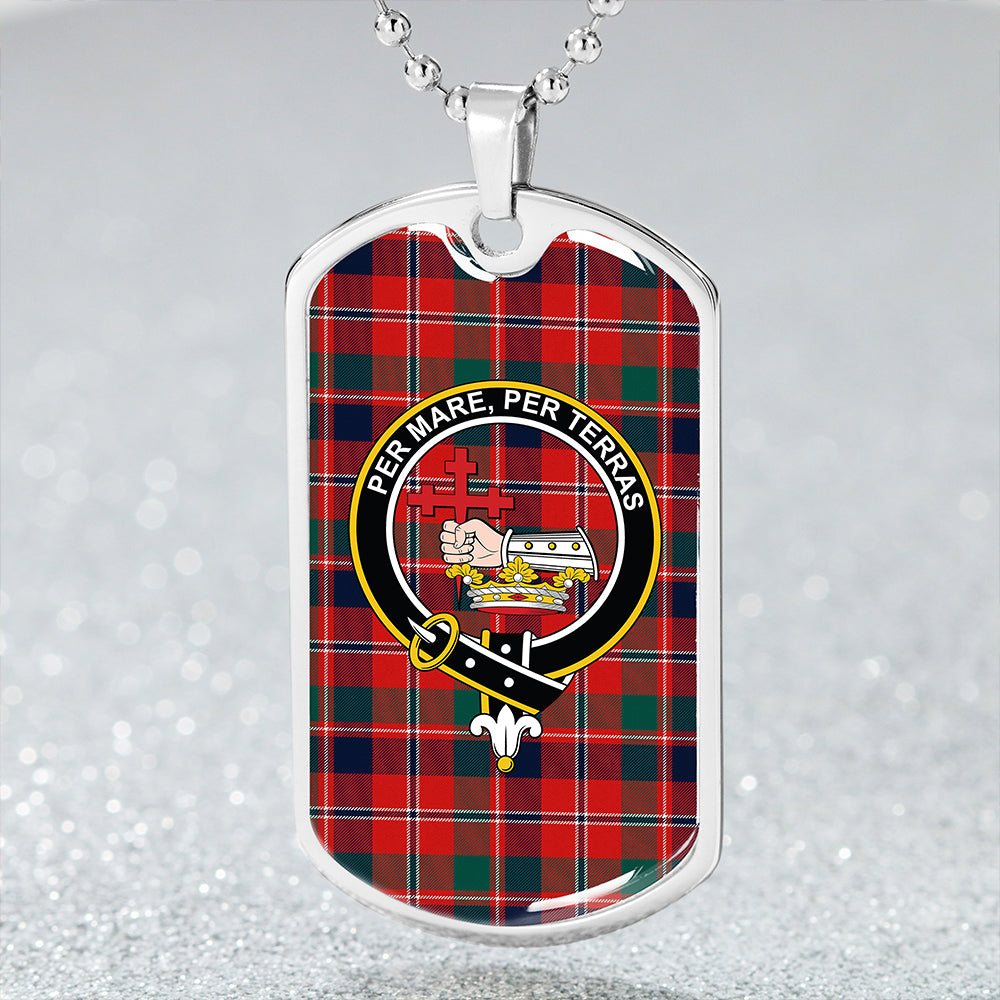 MacDonald of Glenaladale #2 (Donald Glenfinnan) Modern Clan Badge Classic Tartan Dog Tag Necklace