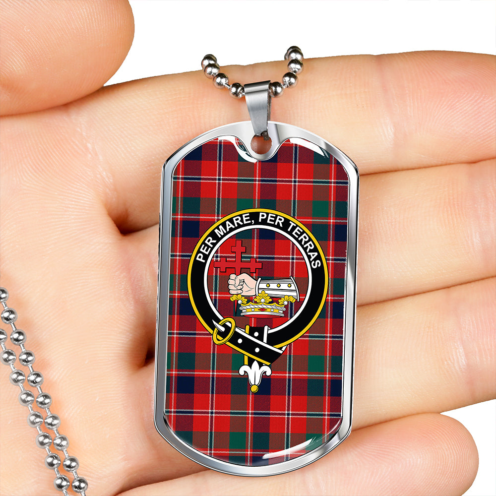 MacDonald of Glenaladale #2 (Donald Glenfinnan) Modern Clan Badge Classic Tartan Dog Tag Necklace