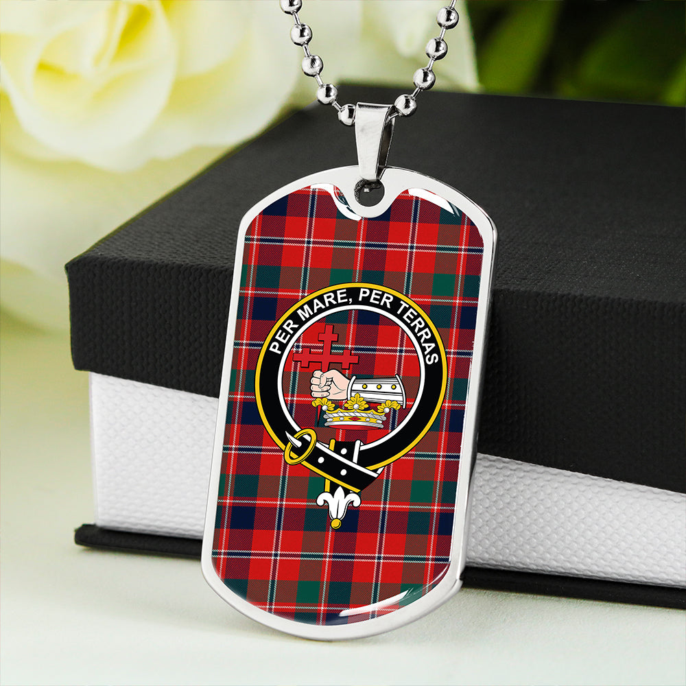 MacDonald of Glenaladale #2 (Donald Glenfinnan) Modern Clan Badge Classic Tartan Dog Tag Necklace