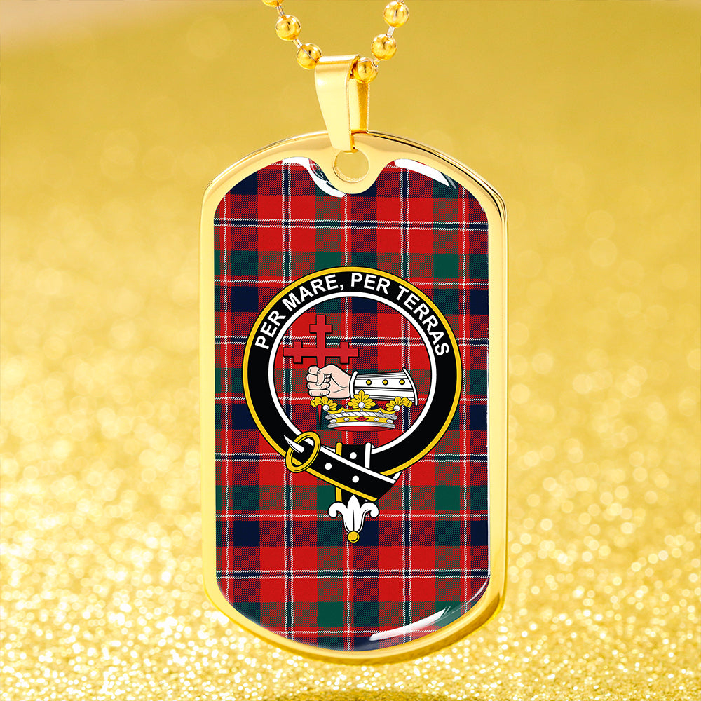 MacDonald of Glenaladale #2 (Donald Glenfinnan) Modern Clan Badge Classic Tartan Dog Tag Necklace