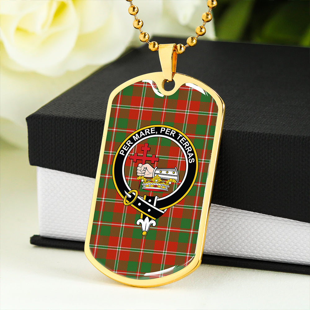 MacDonald of Glenaladale (Donald of Glenaladale) 2006 Ancient Clan Badge Classic Tartan Dog Tag Necklace