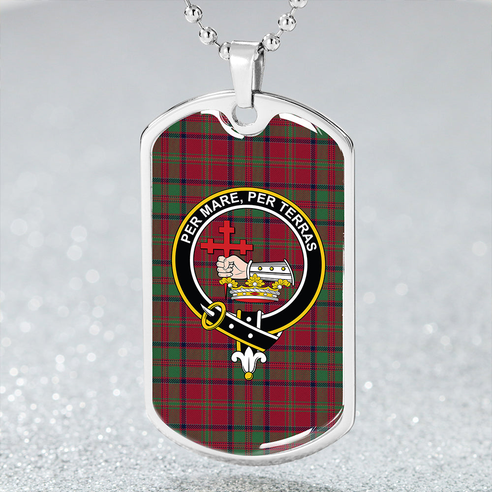 MacDonald of Glencoe (Donald of Glencoe) Modern Clan Badge Classic Tartan Dog Tag Necklace