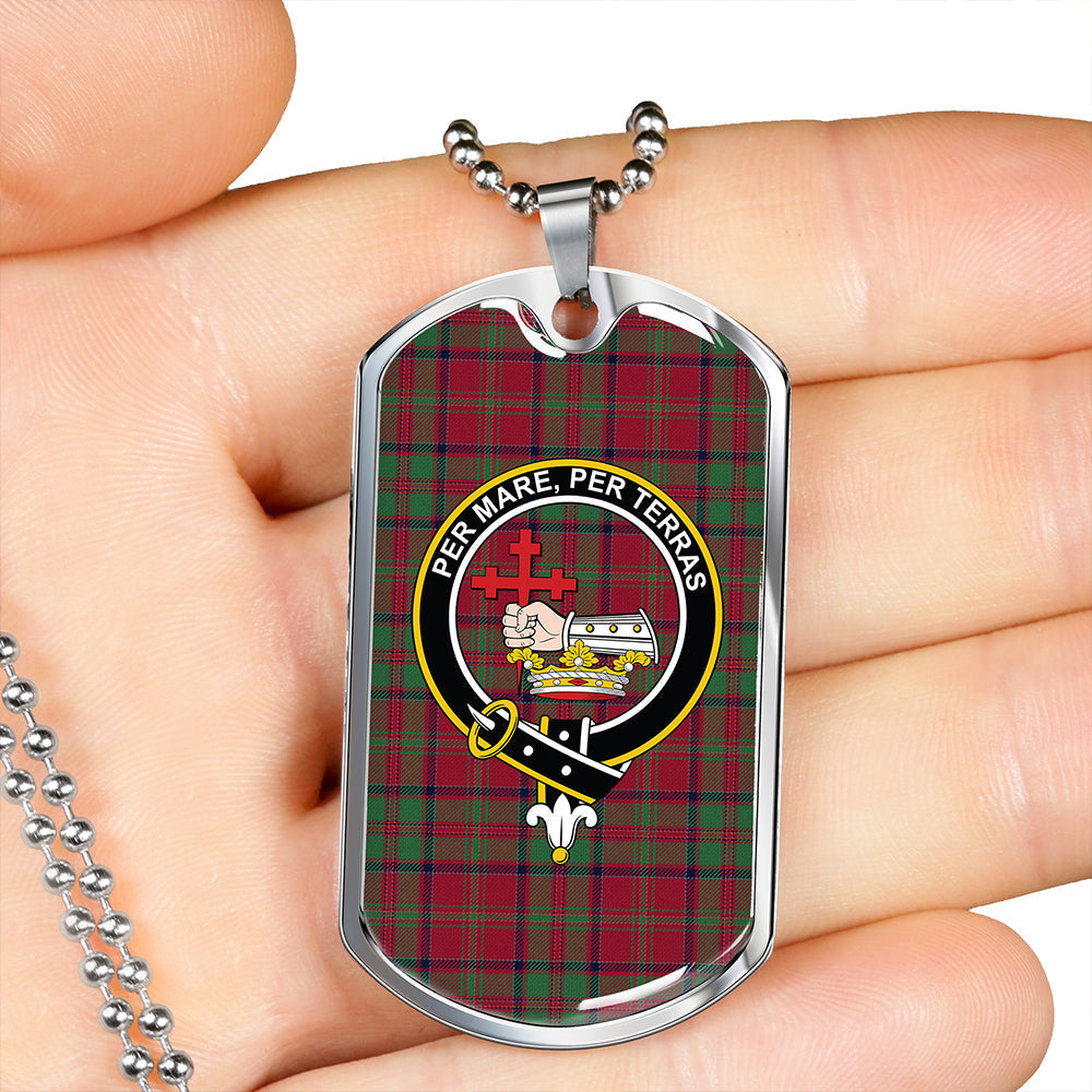 MacDonald of Glencoe (Donald of Glencoe) Modern Clan Badge Classic Tartan Dog Tag Necklace