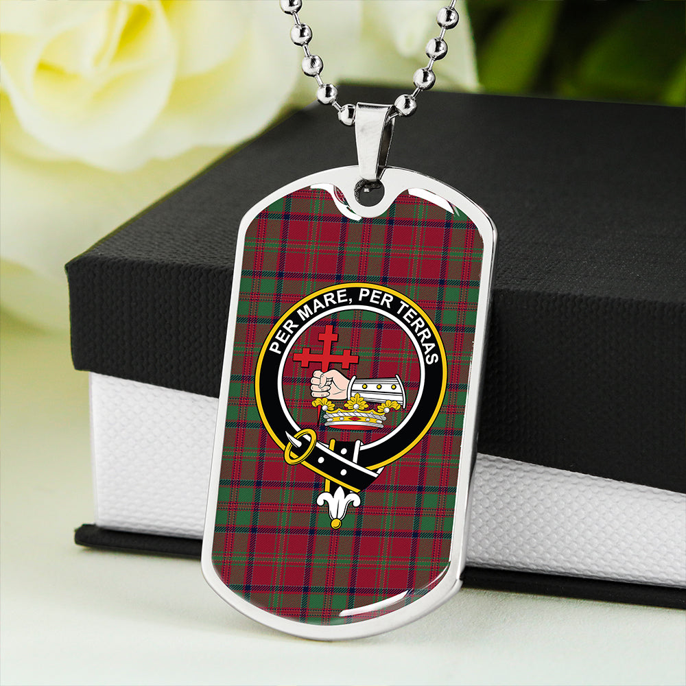 MacDonald of Glencoe (Donald of Glencoe) Modern Clan Badge Classic Tartan Dog Tag Necklace