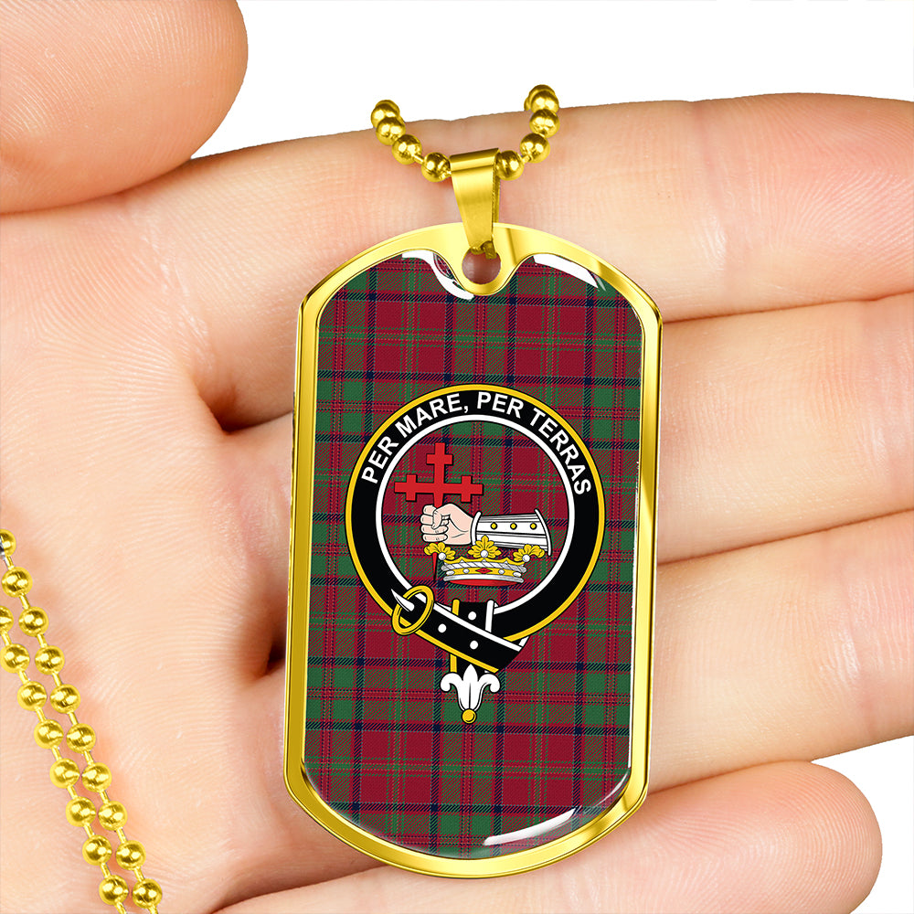 MacDonald of Glencoe (Donald of Glencoe) Modern Clan Badge Classic Tartan Dog Tag Necklace