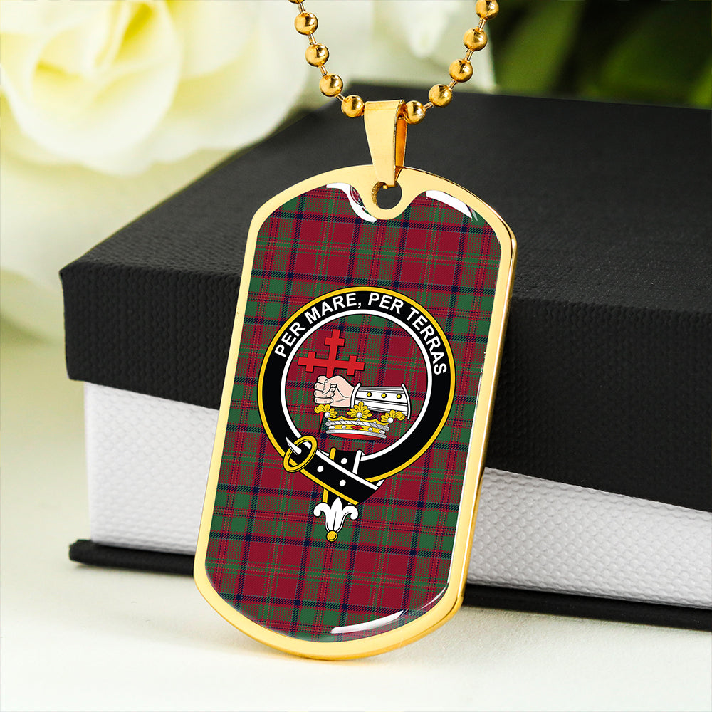 MacDonald of Glencoe (Donald of Glencoe) Modern Clan Badge Classic Tartan Dog Tag Necklace