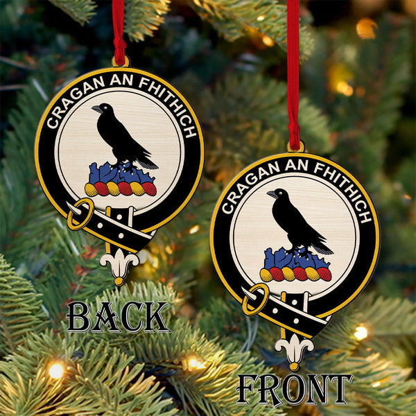 MacDonell Clan Badge Wood Acrylic Ornament