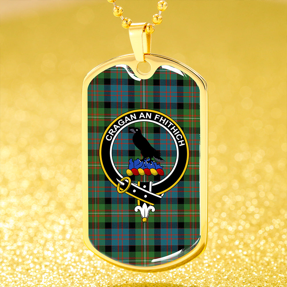 MacDonell of Glengarry Ancient Clan Badge Classic Tartan Dog Tag Necklace