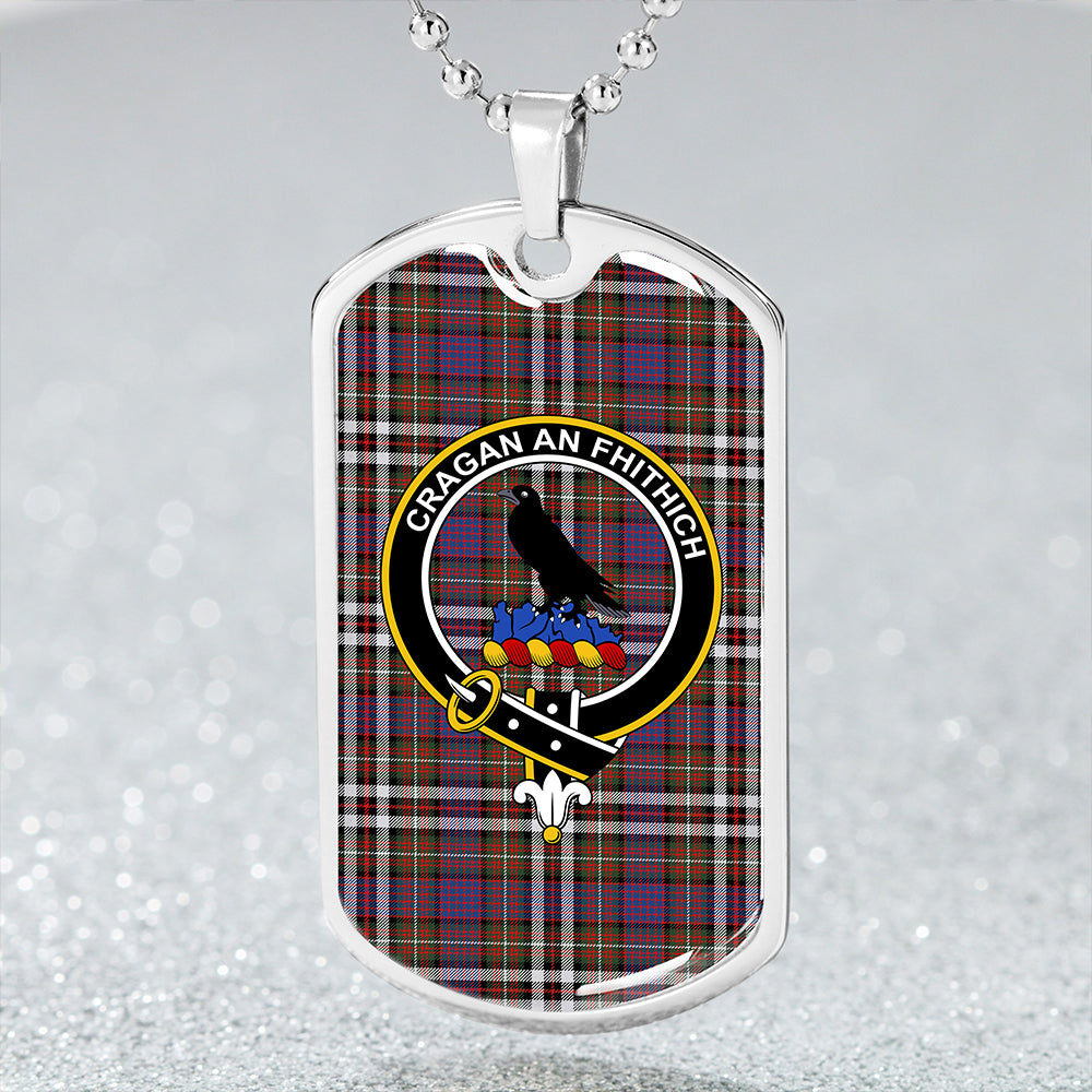 MacDonell of Glengarry Dress Ancient Clan Badge Classic Tartan Dog Tag Necklace