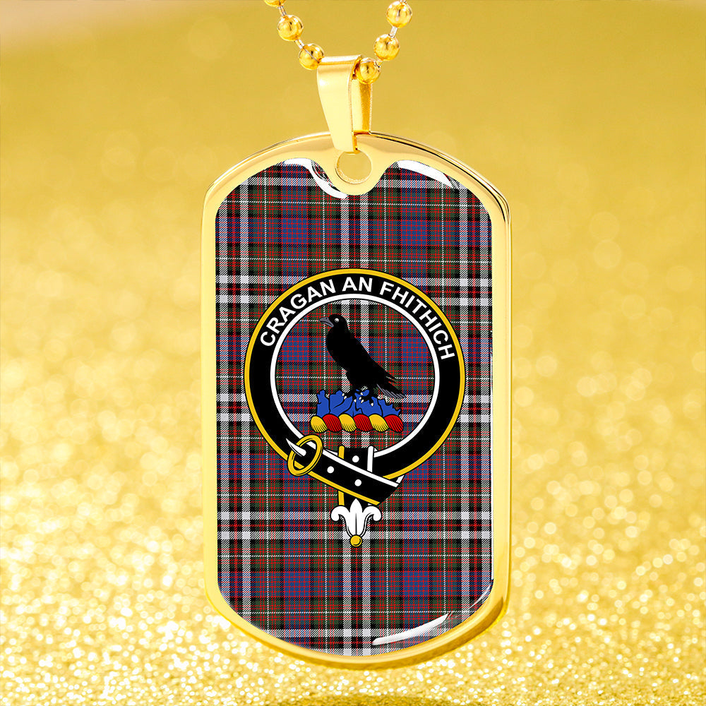MacDonell of Glengarry Dress Ancient Clan Badge Classic Tartan Dog Tag Necklace