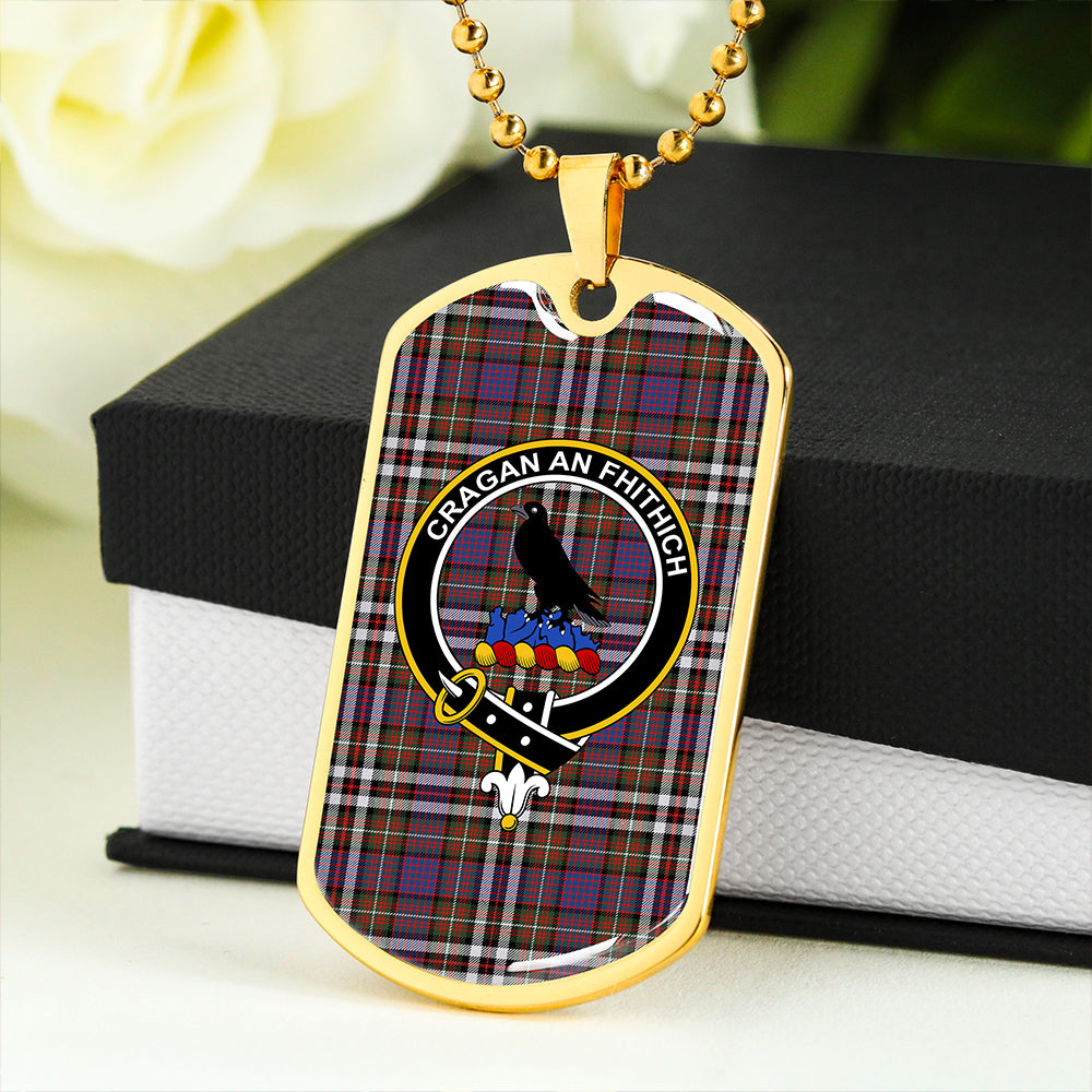MacDonell of Glengarry Dress Ancient Clan Badge Classic Tartan Dog Tag Necklace