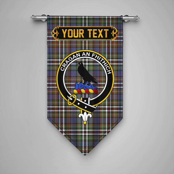 MacDonell of Glengarry Dress Weathered Clan Badge Tartan Gonfalon Personalize