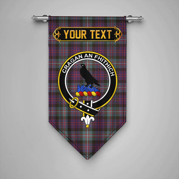 MacDonell of Glengarry Weathered Clan Badge Tartan Gonfalon Personalize