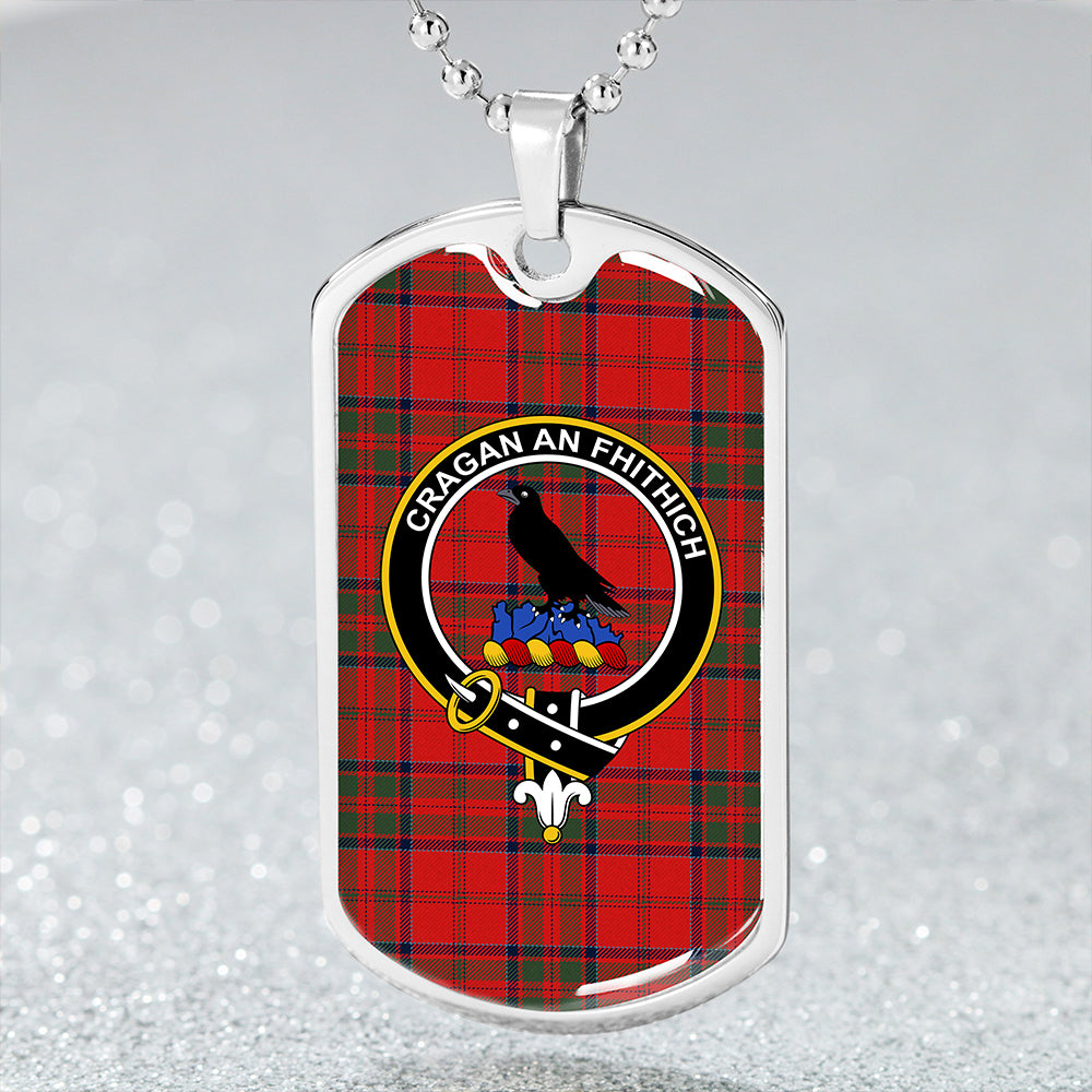 MacDonell of Keppoch Ancient Clan Badge Classic Tartan Dog Tag Necklace
