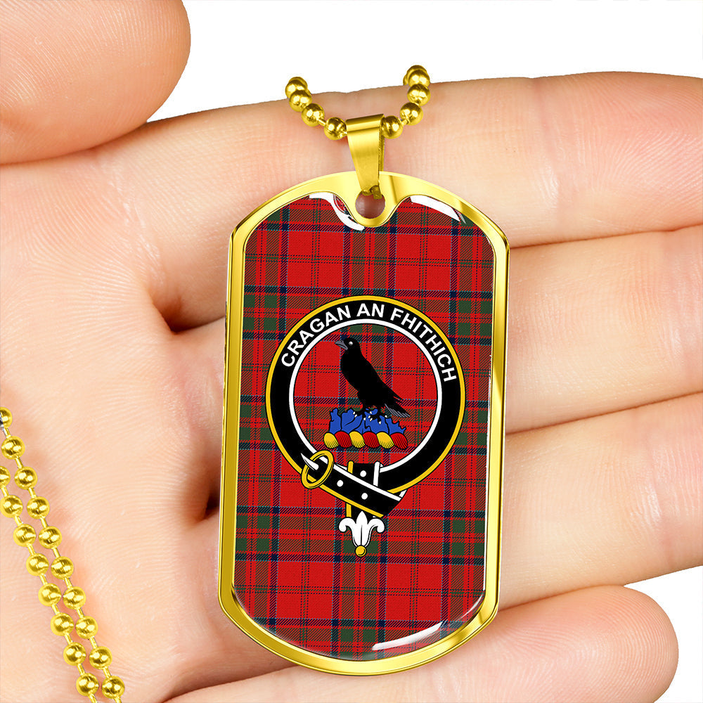 MacDonell of Keppoch Ancient Clan Badge Classic Tartan Dog Tag Necklace