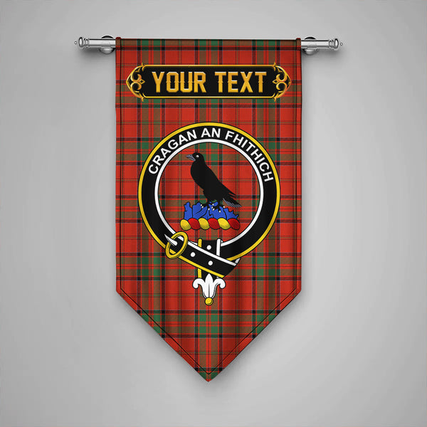 MacDonell of Keppoch Modern Clan Badge Tartan Gonfalon Personalize