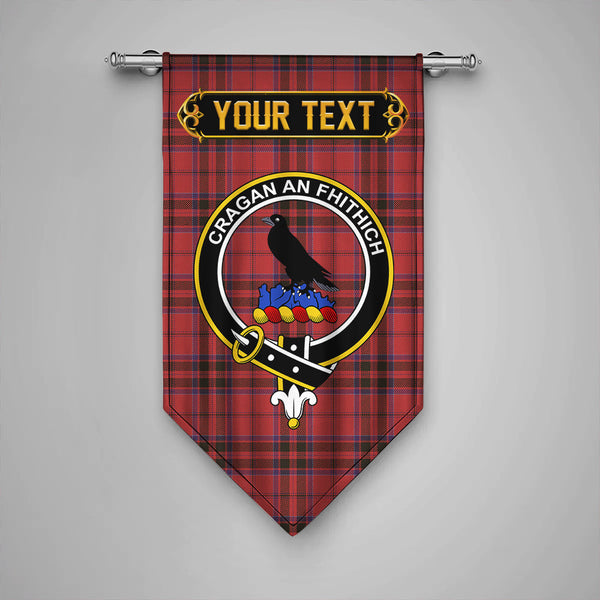 MacDonell of Keppoch Weathered Clan Badge Tartan Gonfalon Personalize