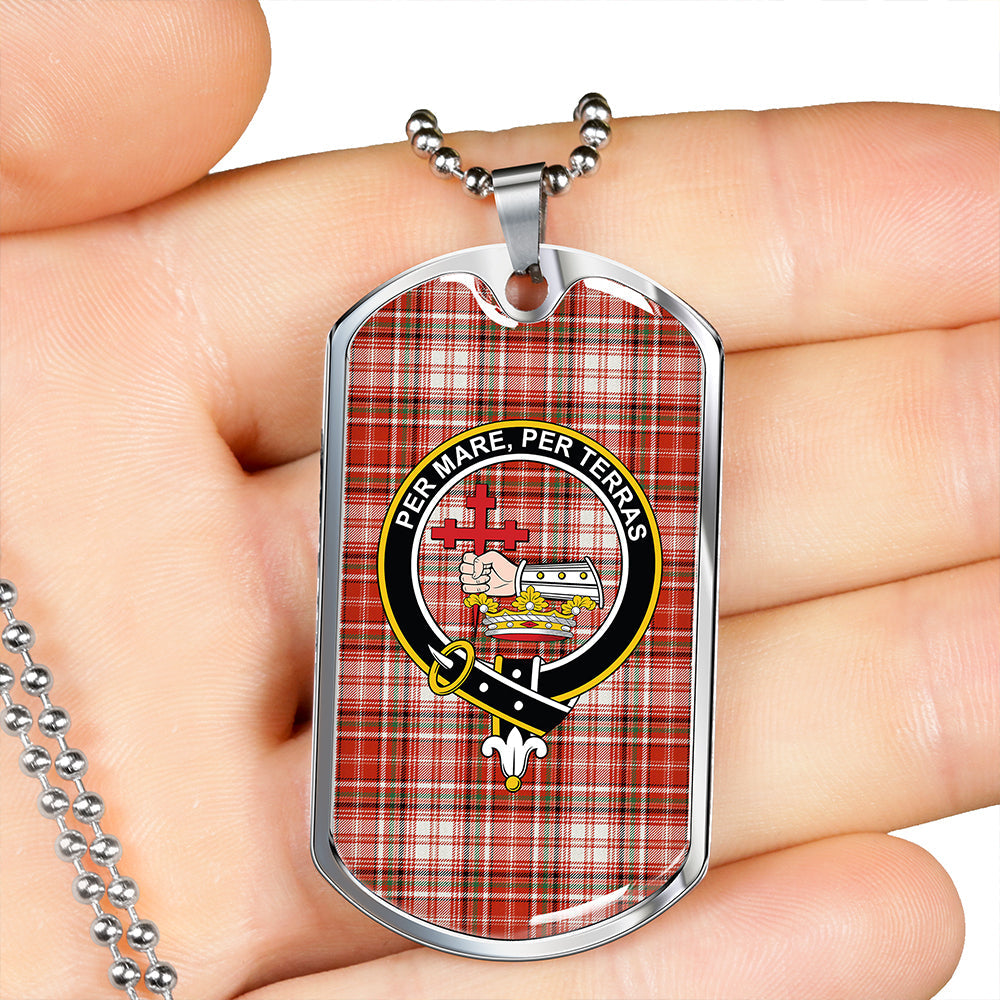 MacDougal Dress Ancient Clan Badge Classic Tartan Dog Tag Necklace