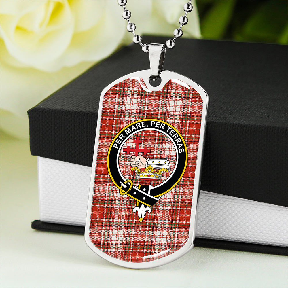 MacDougal Dress Ancient Clan Badge Classic Tartan Dog Tag Necklace
