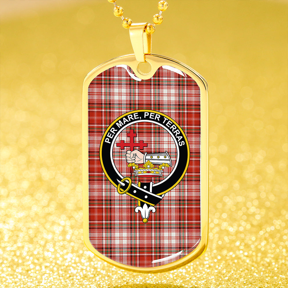 MacDougal Dress Ancient Clan Badge Classic Tartan Dog Tag Necklace