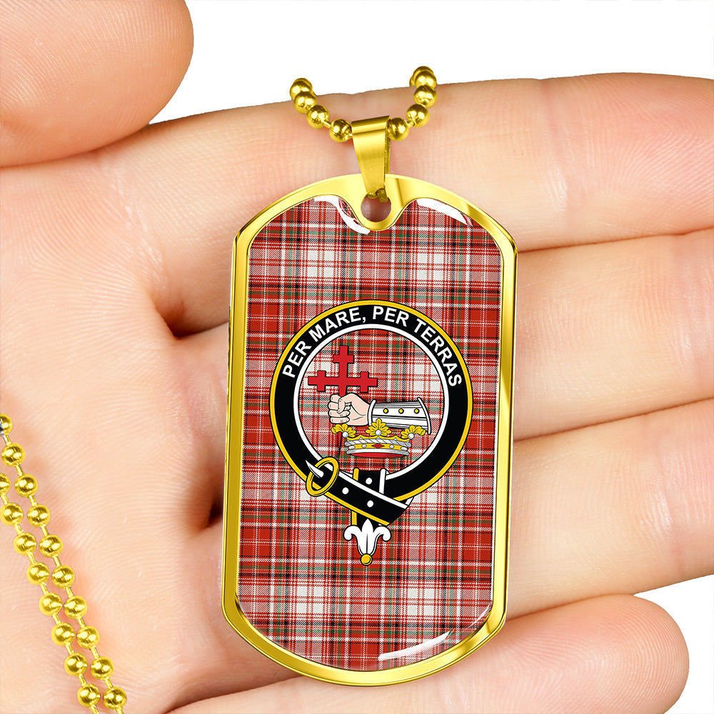 MacDougal Dress Ancient Clan Badge Classic Tartan Dog Tag Necklace