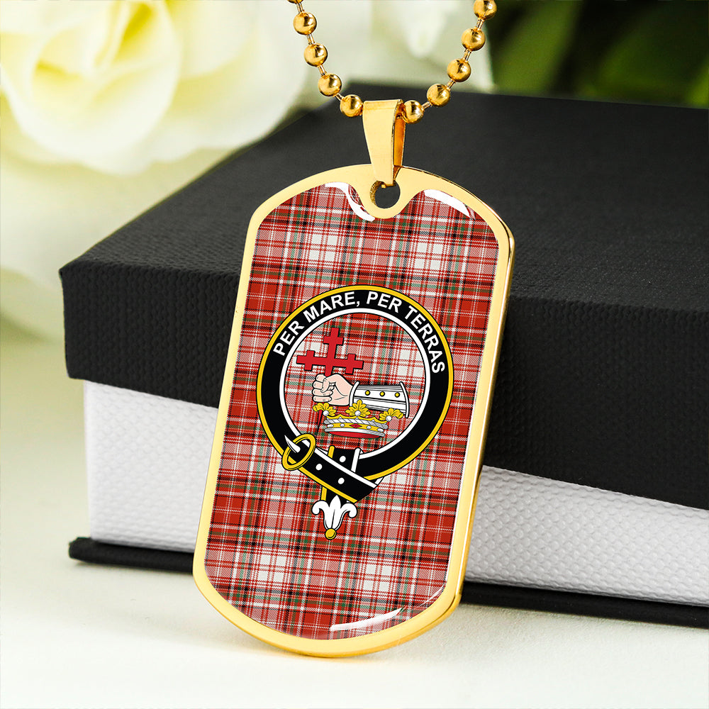 MacDougal Dress Ancient Clan Badge Classic Tartan Dog Tag Necklace