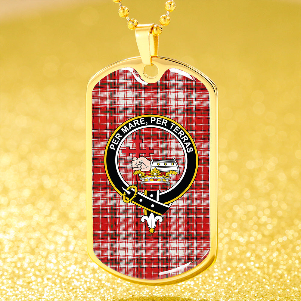 MacDougal Dress Modern Clan Badge Classic Tartan Dog Tag Necklace