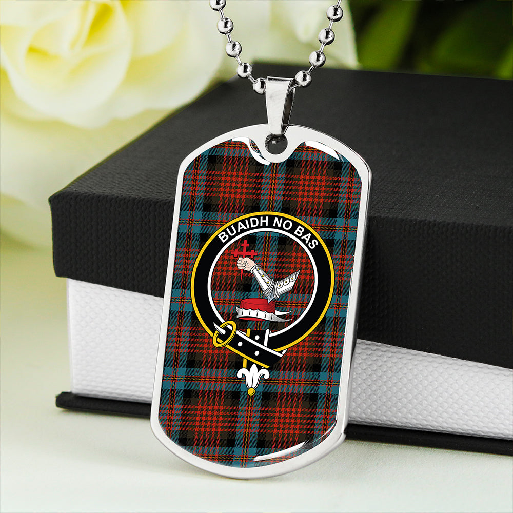 MacDougall William Ancient Clan Badge Classic Tartan Dog Tag Necklace