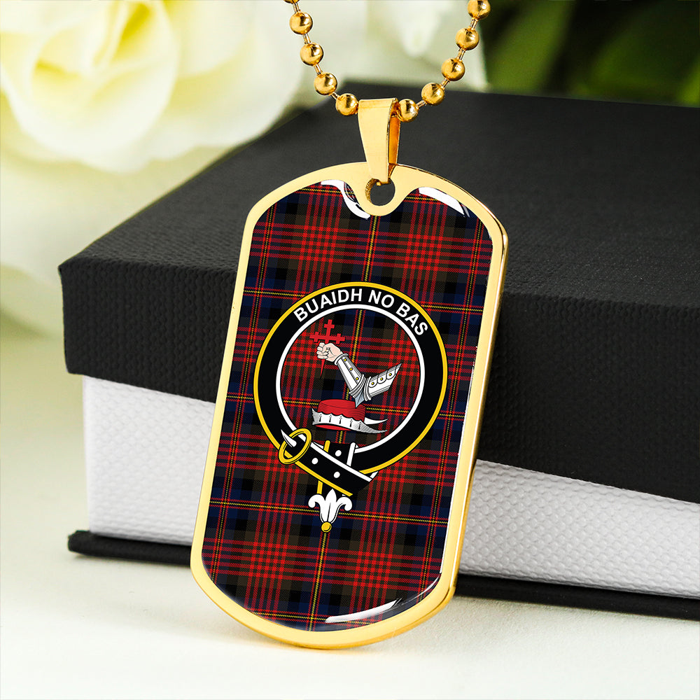 MacDougall William Modern Clan Badge Classic Tartan Dog Tag Necklace