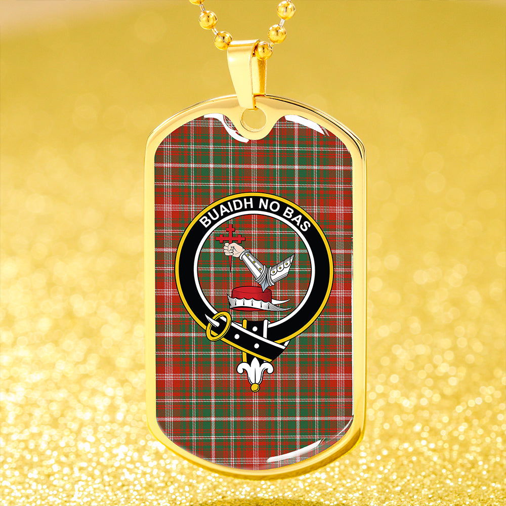 MacDougall #2 Ancient Clan Badge Classic Tartan Dog Tag Necklace