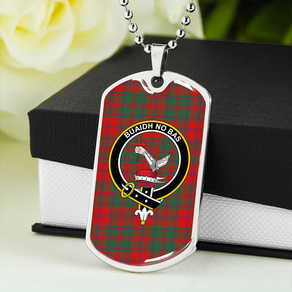MacDougall (Clans Originaux) Modern Clan Badge Classic Tartan Dog Tag Necklace