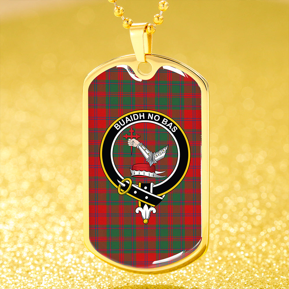 MacDougall (Clans Originaux) Modern Clan Badge Classic Tartan Dog Tag Necklace