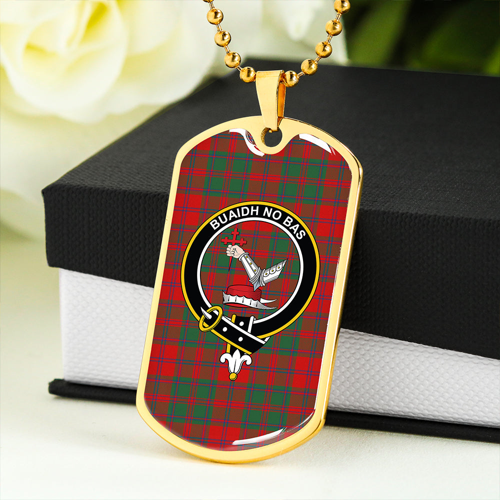 MacDougall (Clans Originaux) Modern Clan Badge Classic Tartan Dog Tag Necklace