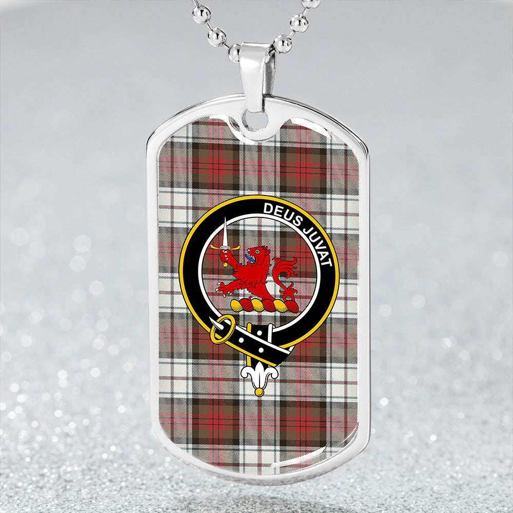 MacDuff Dress Weathered Clan Badge Classic Tartan Dog Tag Necklace