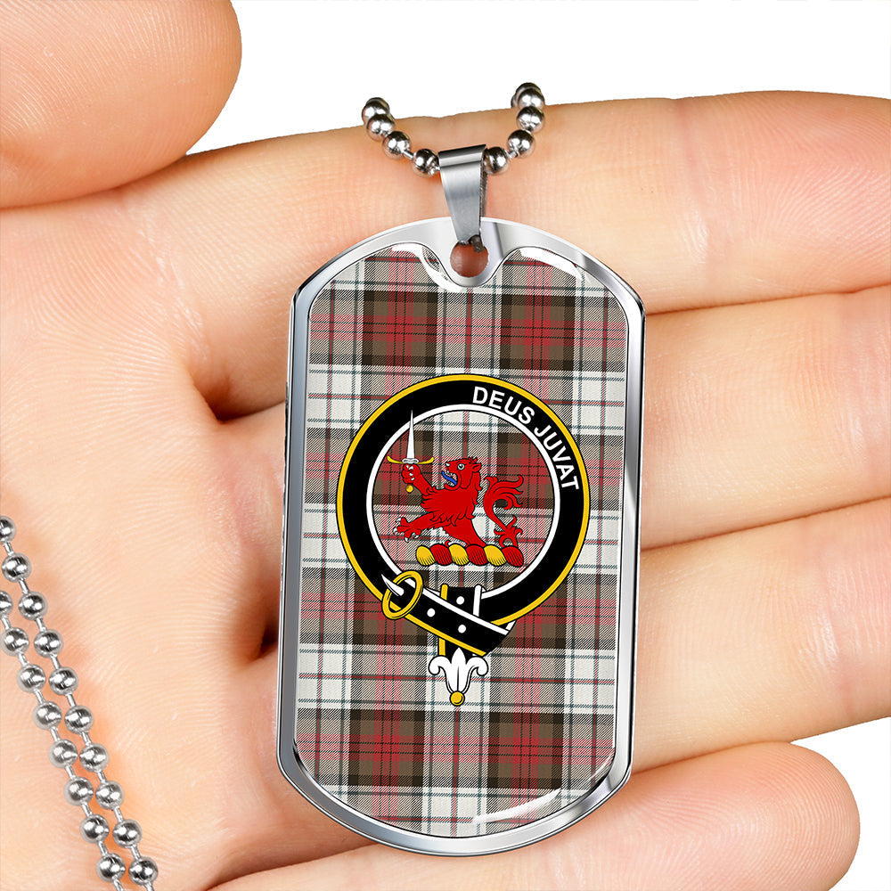 MacDuff Dress Weathered Clan Badge Classic Tartan Dog Tag Necklace