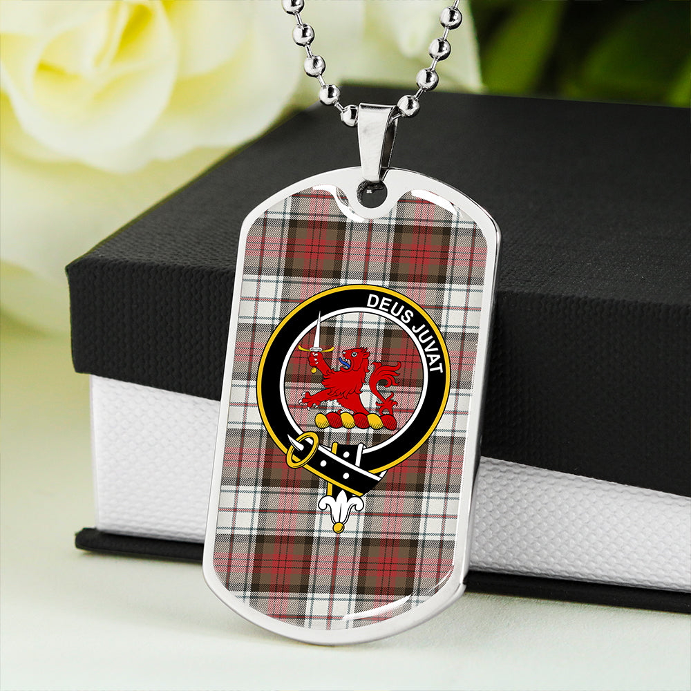 MacDuff Dress Weathered Clan Badge Classic Tartan Dog Tag Necklace