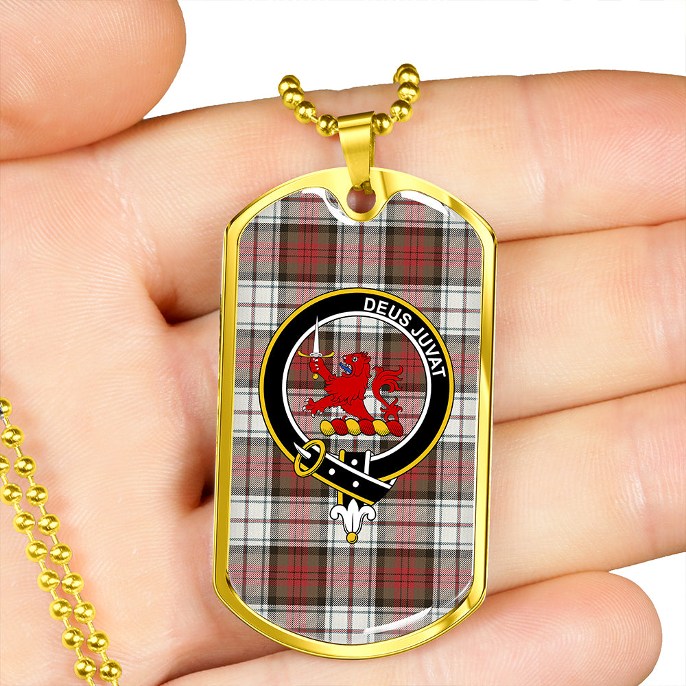 MacDuff Dress Weathered Clan Badge Classic Tartan Dog Tag Necklace