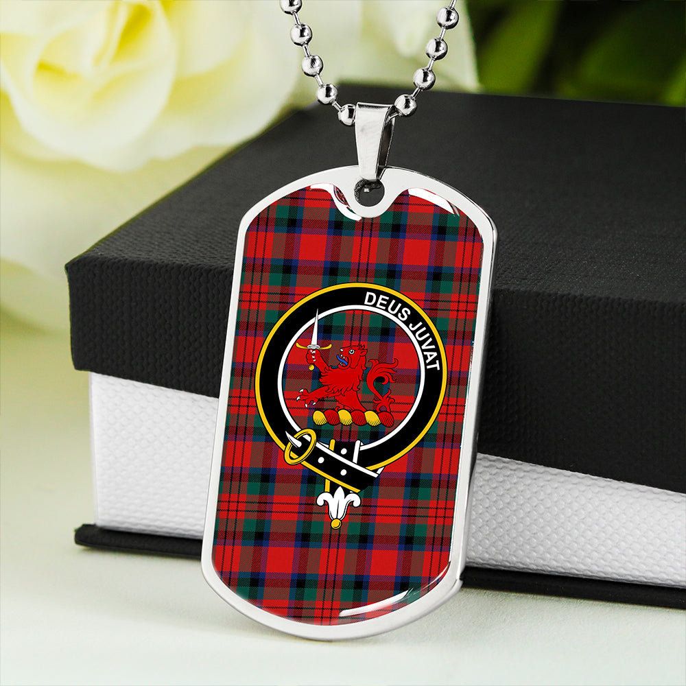 MacDuff Modern Clan Badge Classic Tartan Dog Tag Necklace