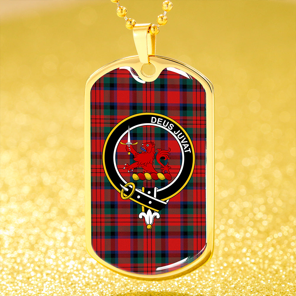MacDuff Modern Clan Badge Classic Tartan Dog Tag Necklace