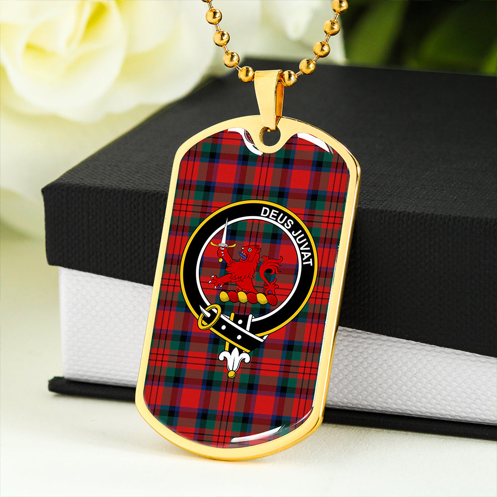 MacDuff Modern Clan Badge Classic Tartan Dog Tag Necklace