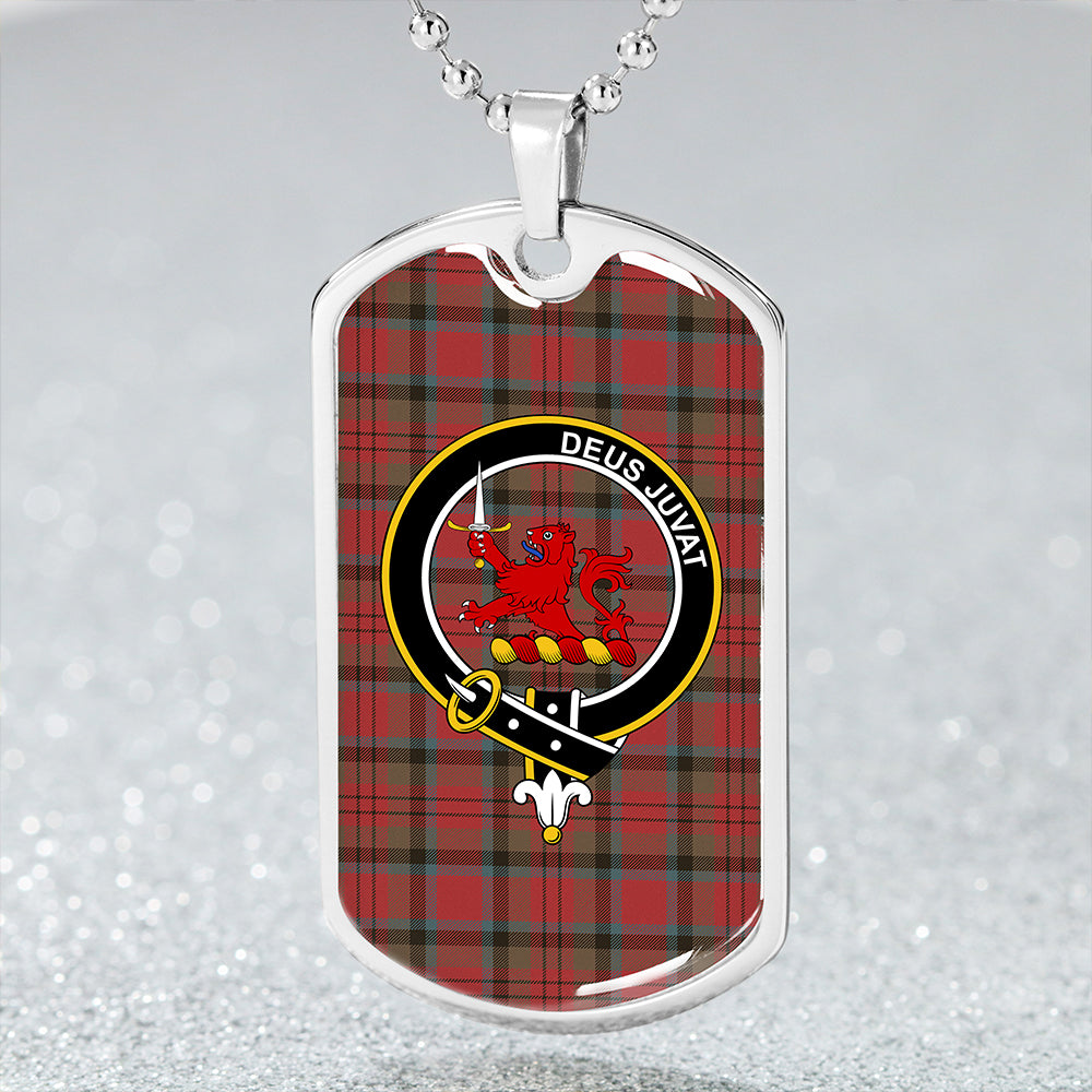 MacDuff Weathered Clan Badge Classic Tartan Dog Tag Necklace